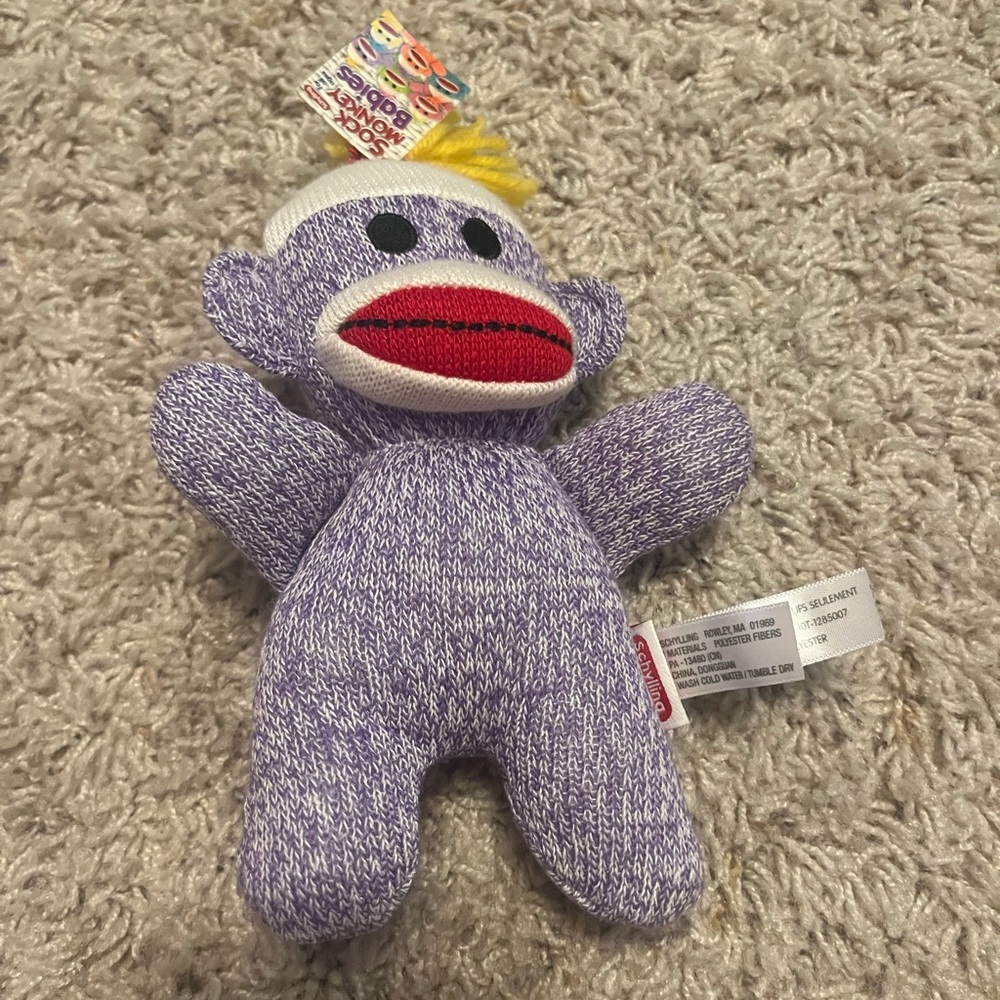 Mini Purple Sock Monkey